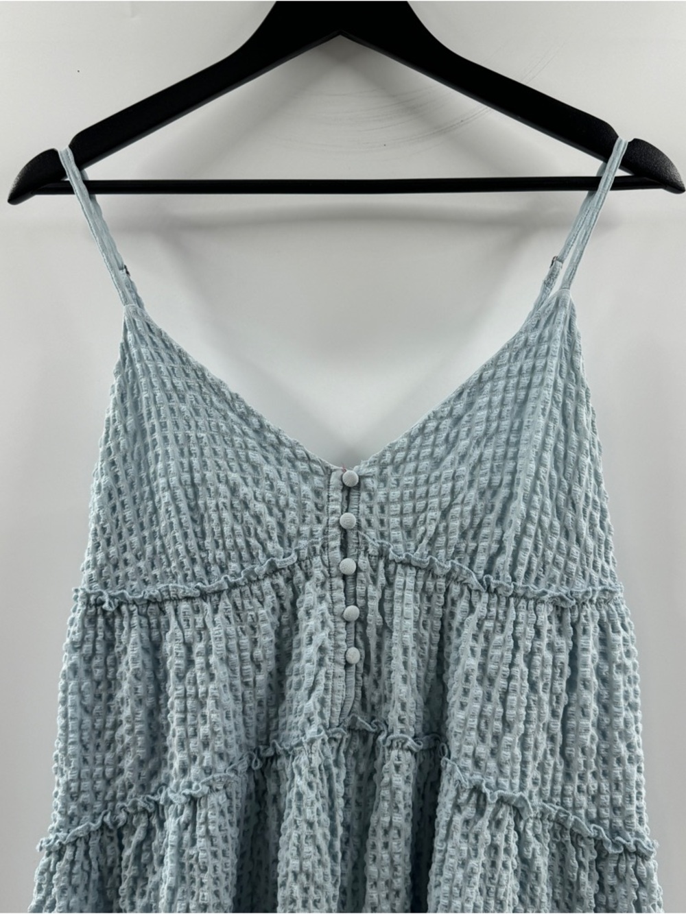 Aeropostale Light Blue Tiered Mini Dress – Women’s Large - Picture 2 of 7